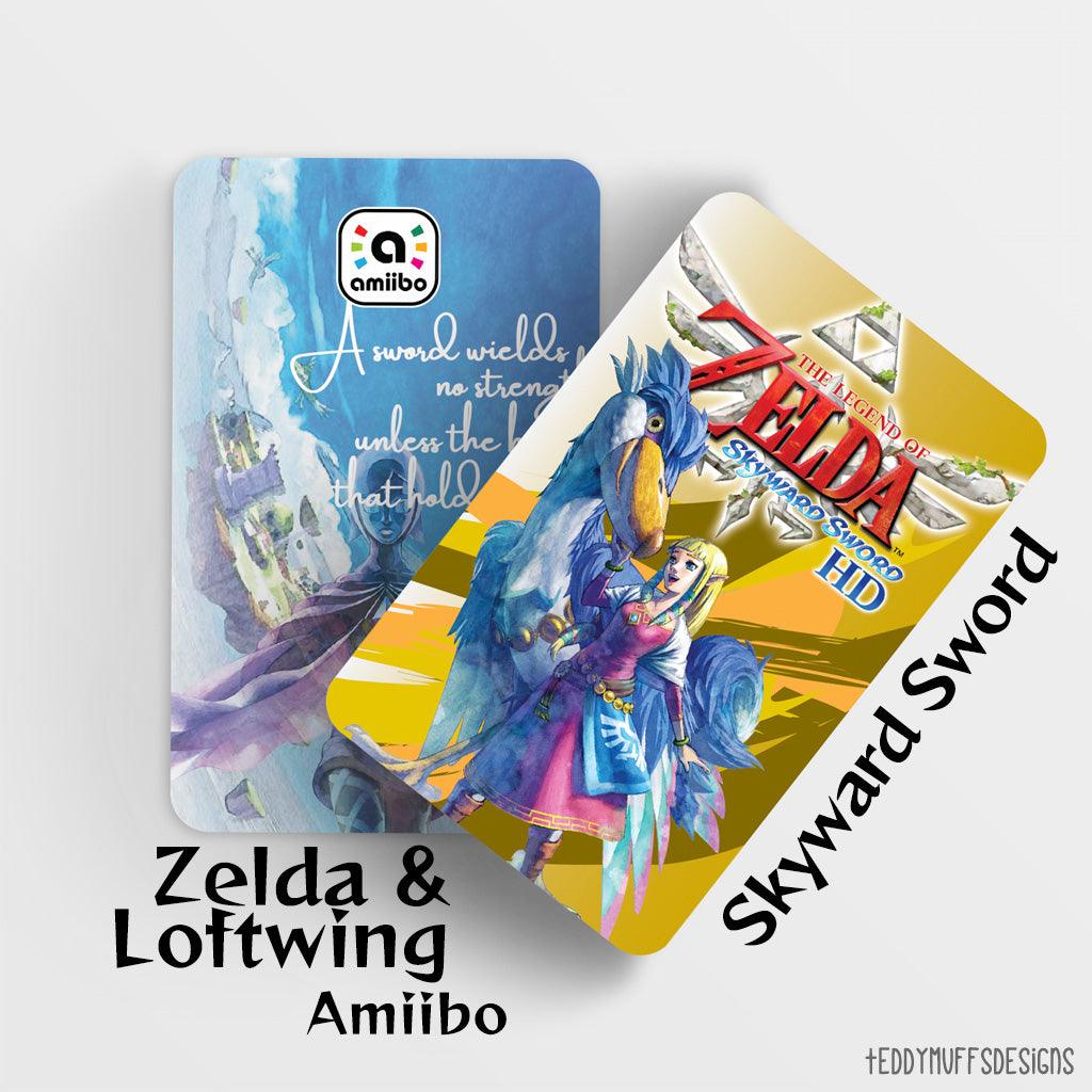 Zelda &amp; Loftwing (Skyward Sword HD) Amiibo Card - Teddymuffs Designs