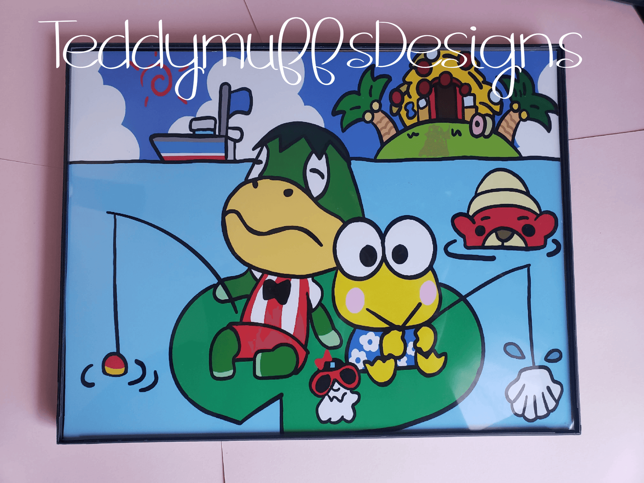 Sanrio x Animal Crossing Poster Teddymuffs Designs