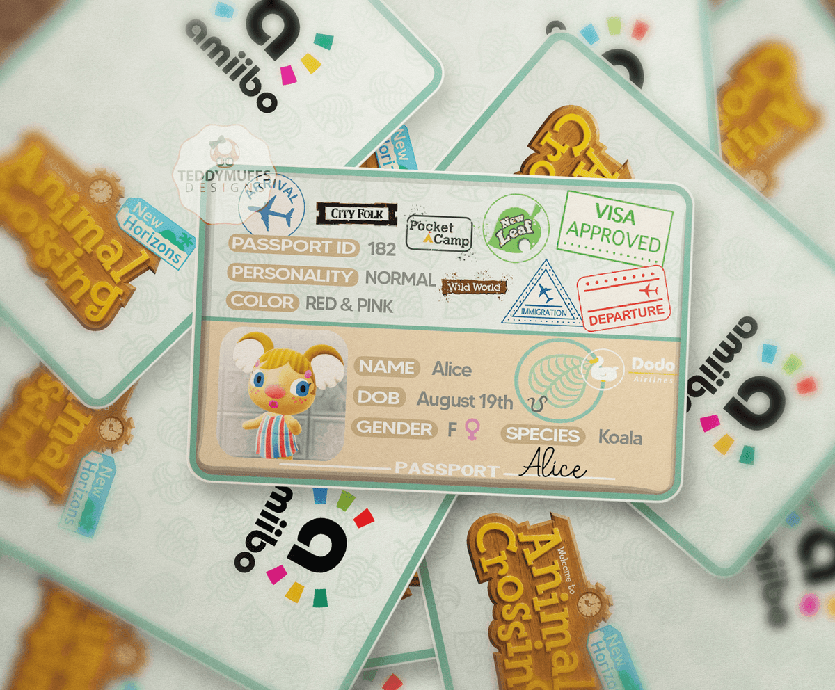 Alice Amiibo Card - Teddymuffs Designs