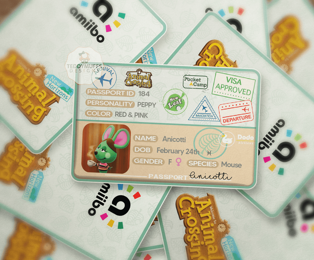 Anicotti Amiibo Card - Teddymuffs Designs