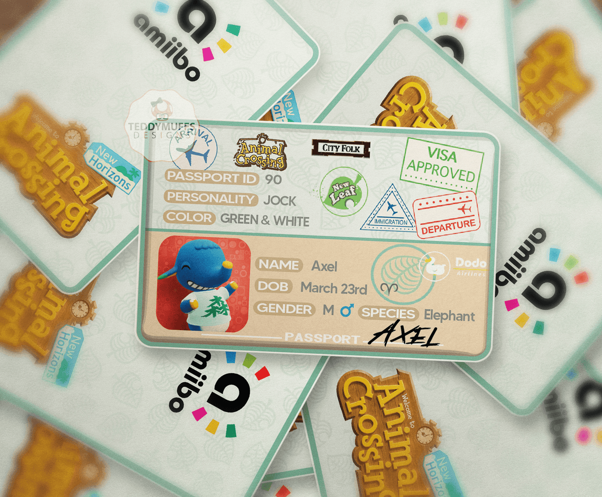 Axel Amiibo Card - Teddymuffs Designs