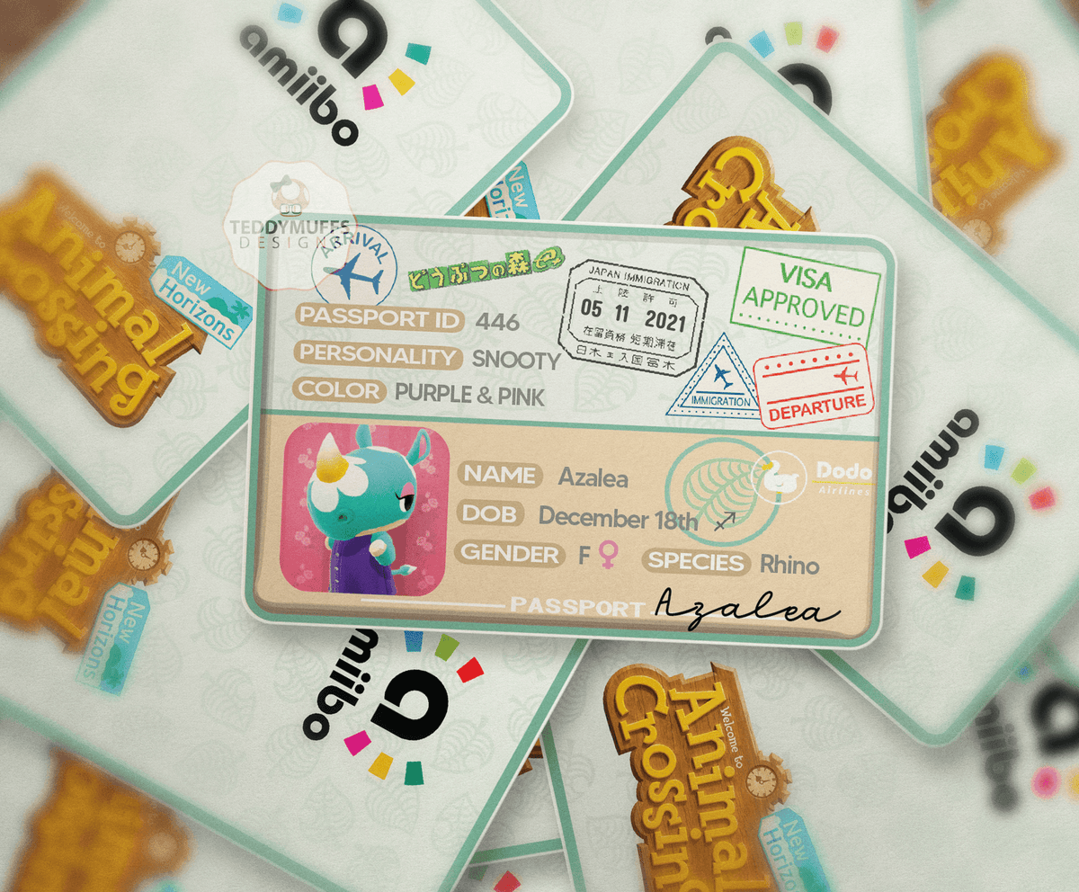 Azalea Amiibo Card - Teddymuffs Designs