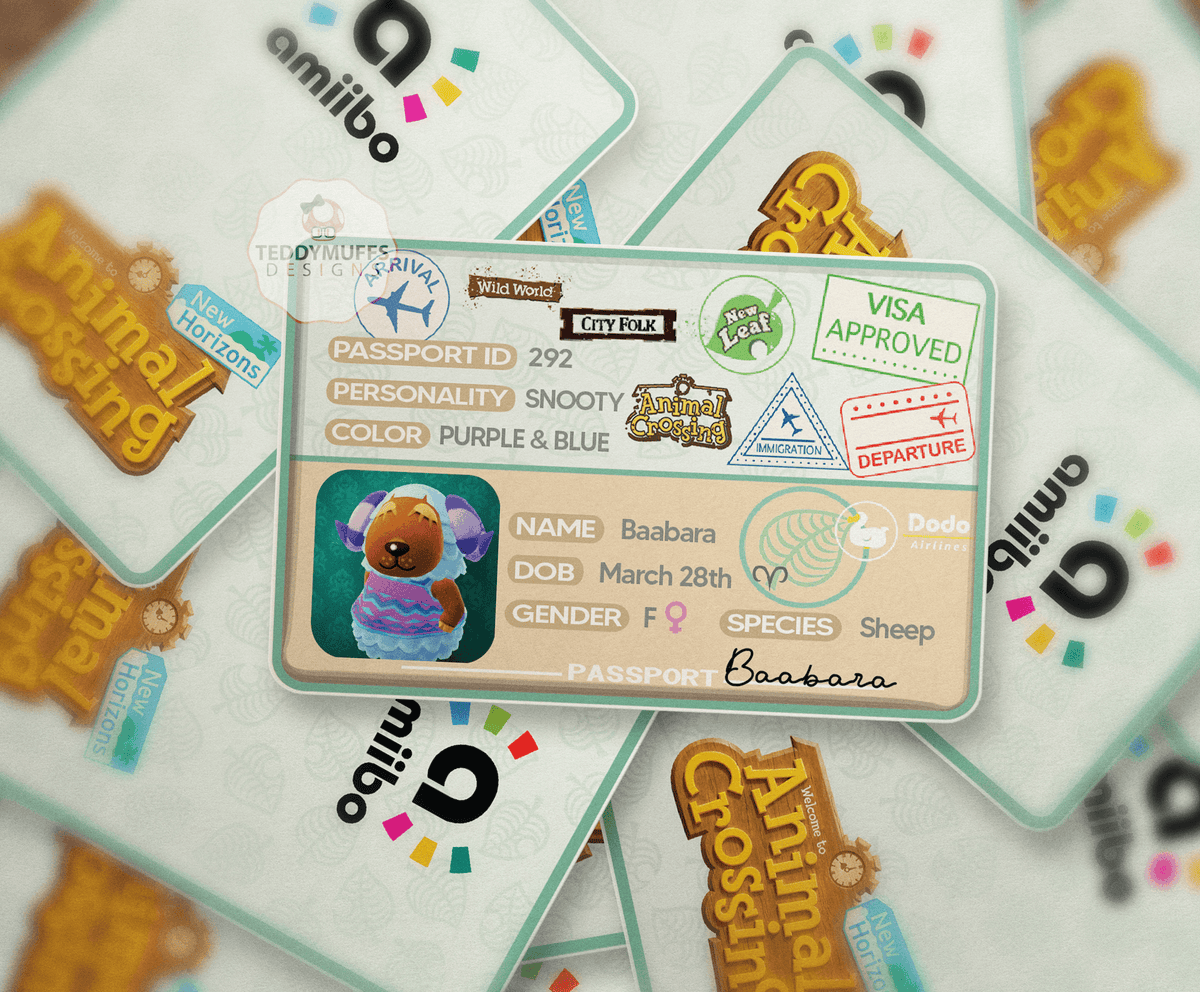Baabara Amiibo Card - Teddymuffs Designs