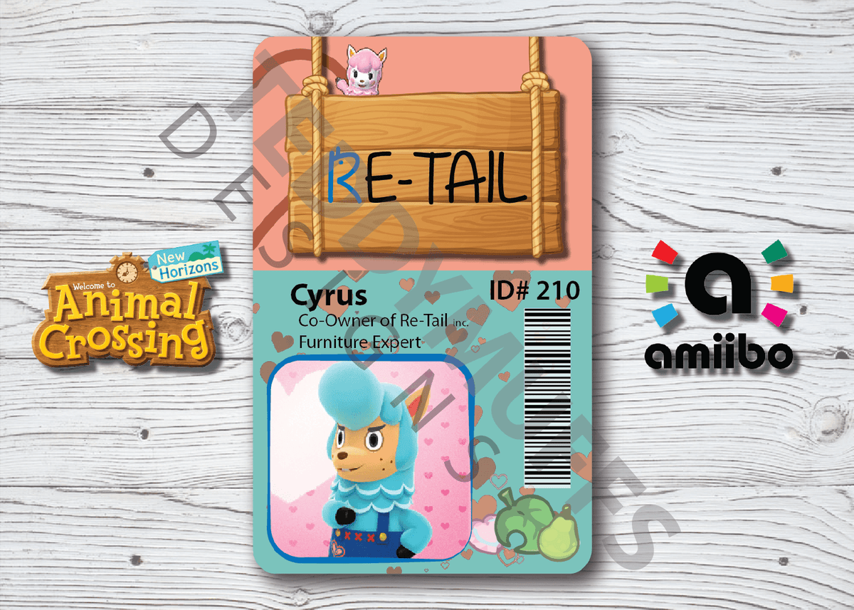 Cyrus Amiibo Card - Teddymuffs Designs