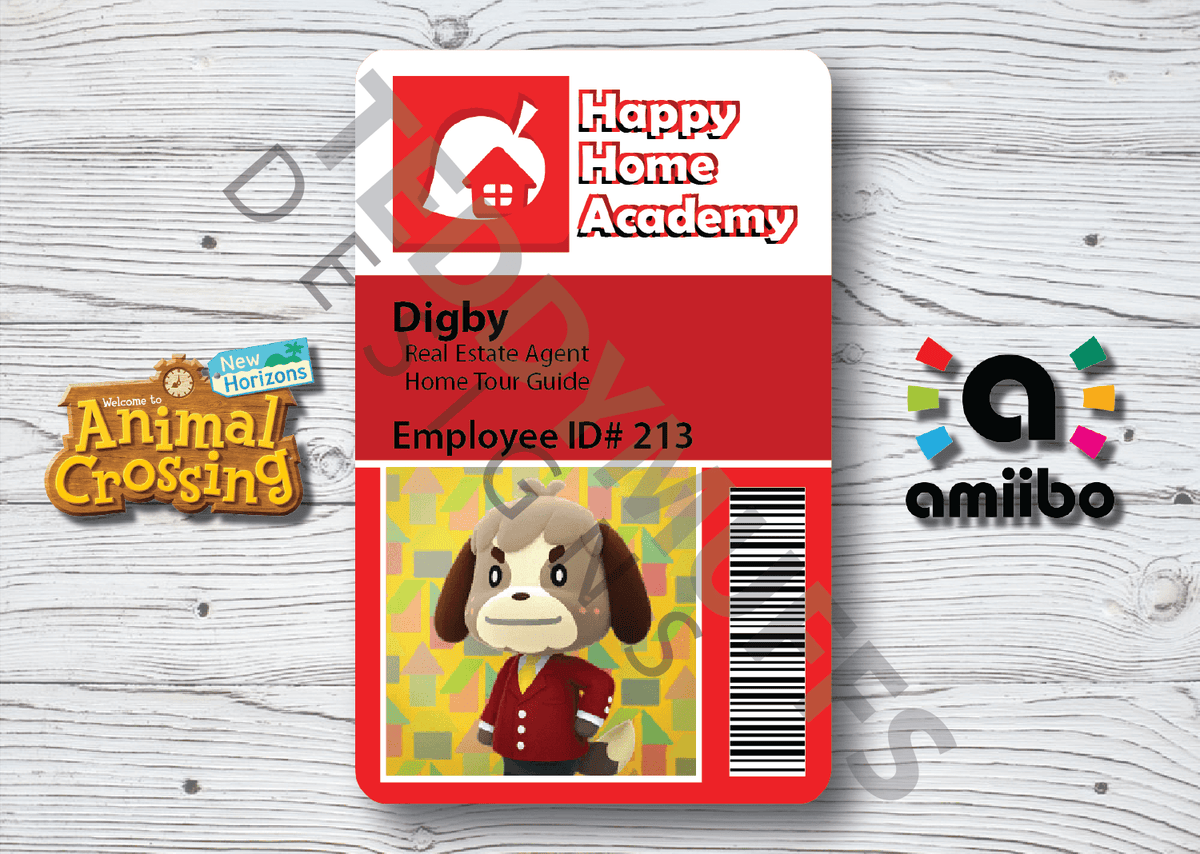 Digby Amiibo Card - Teddymuffs Designs