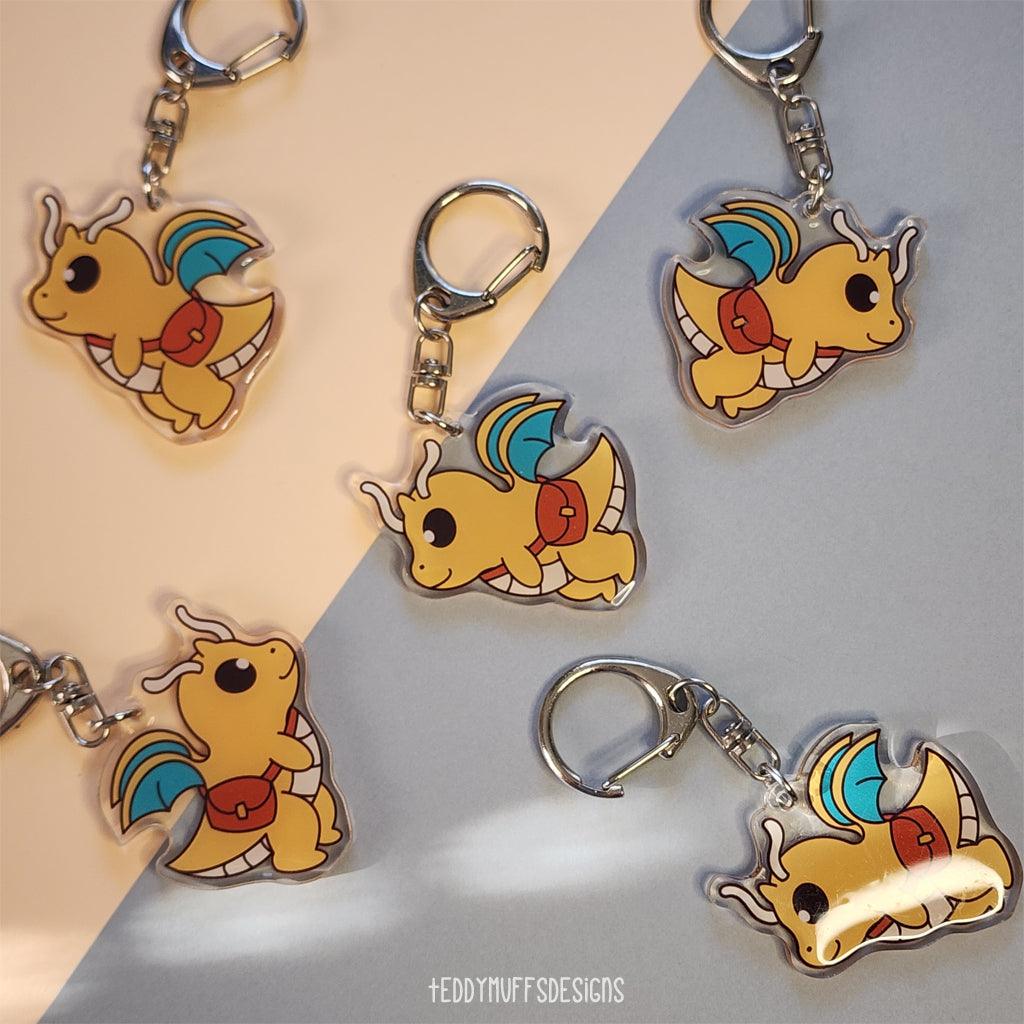 Dragonite "Pokemon" Keychain - Teddymuffs Designs
