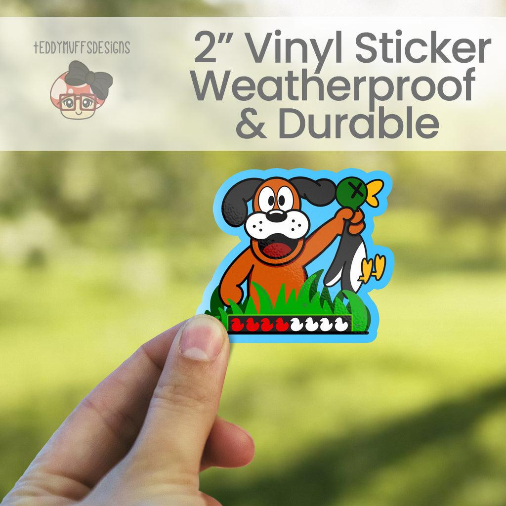 Duck Hunt Dog Sticker - Teddymuffs Designs