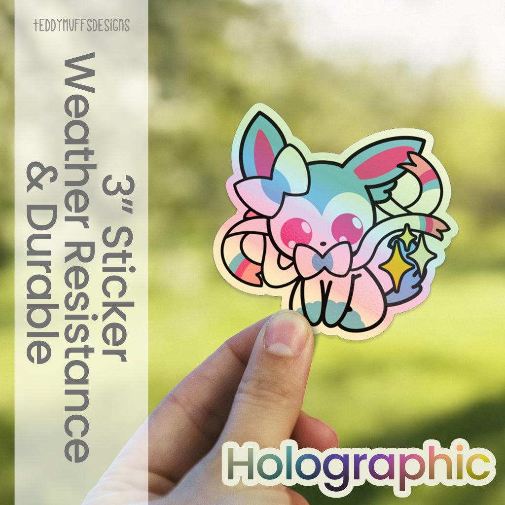 Shiny Sylveon Sticker - Teddymuffs Designs