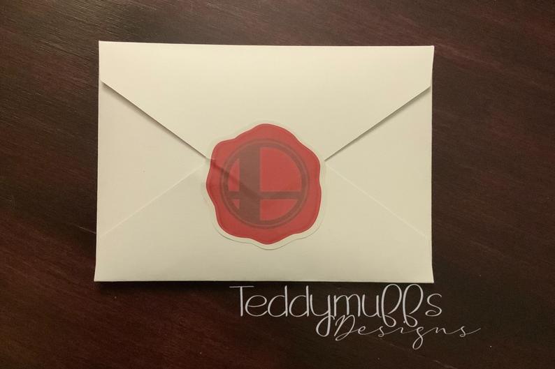 Invitation Envelope -- Super Smash Bros - Teddymuffs Designs