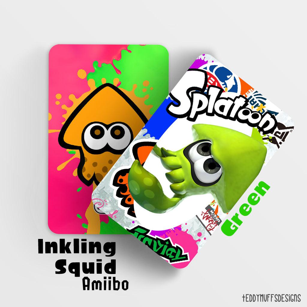 Inkling Squid (Green) Amiibo - Teddymuffs Designs