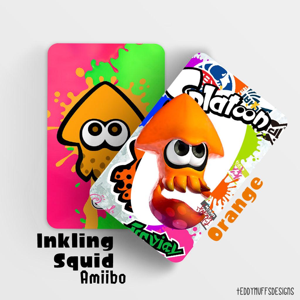 Inkling Squid (Orange) Amiibo - Teddymuffs Designs