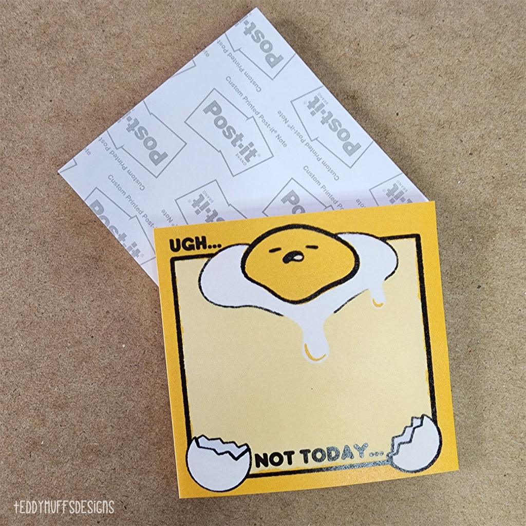 Lazy Egg Post-it Notes - Teddymuffs Designs