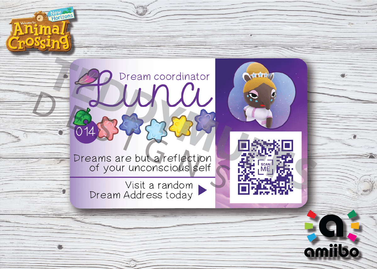 Luna Amiibo Card - Teddymuffs Designs