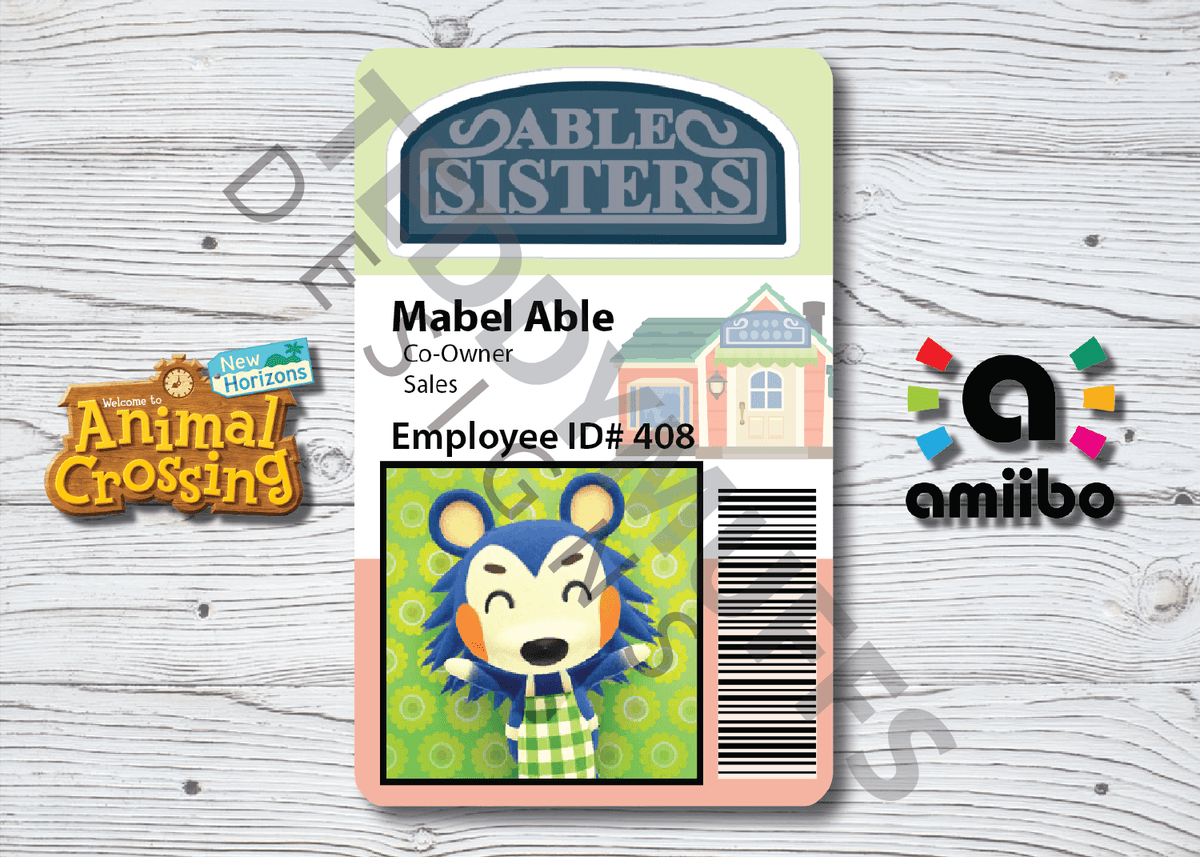 Mabel Amiibo Card - Teddymuffs Designs
