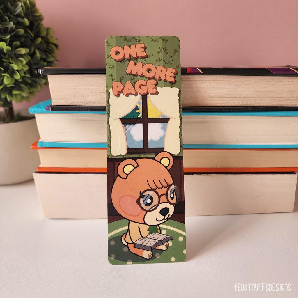 "One More Page" Maple Bookmark - Teddymuffs Designs