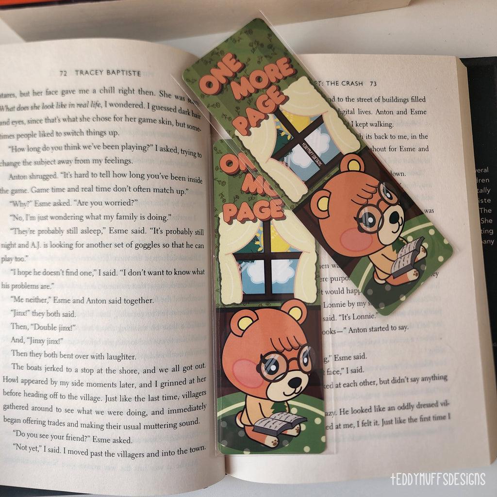 &quot;One More Page&quot; Maple Bookmark - Teddymuffs Designs