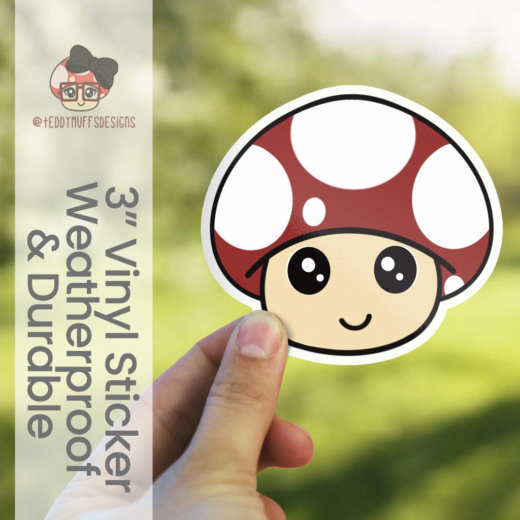 Mushroom Sticker - Teddymuffs Designs