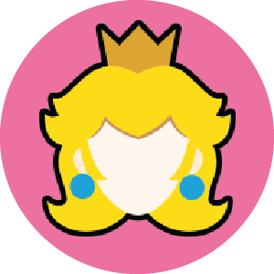 Peach Amiibo Keychain - Teddymuffs Designs