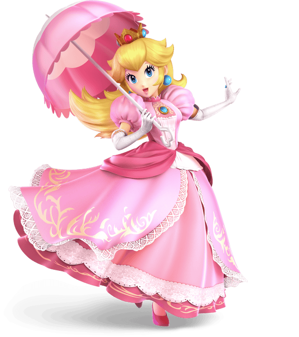 Peach Amiibo Keychain - Teddymuffs Designs