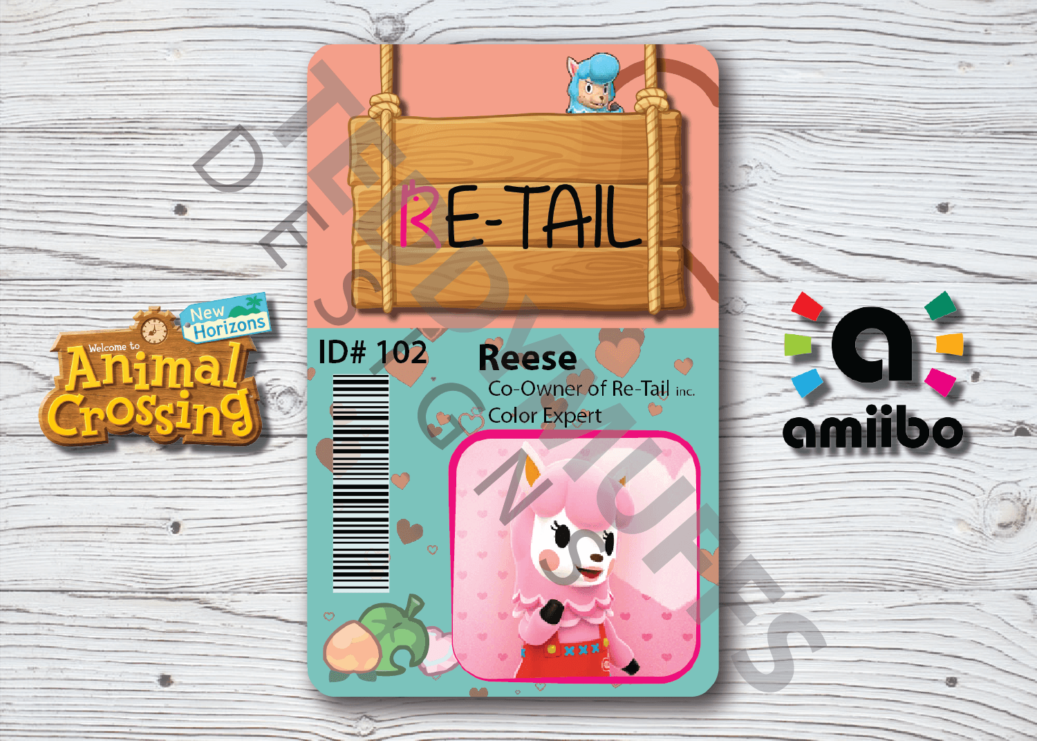 Reese Amiibo Card Teddymuffs Designs