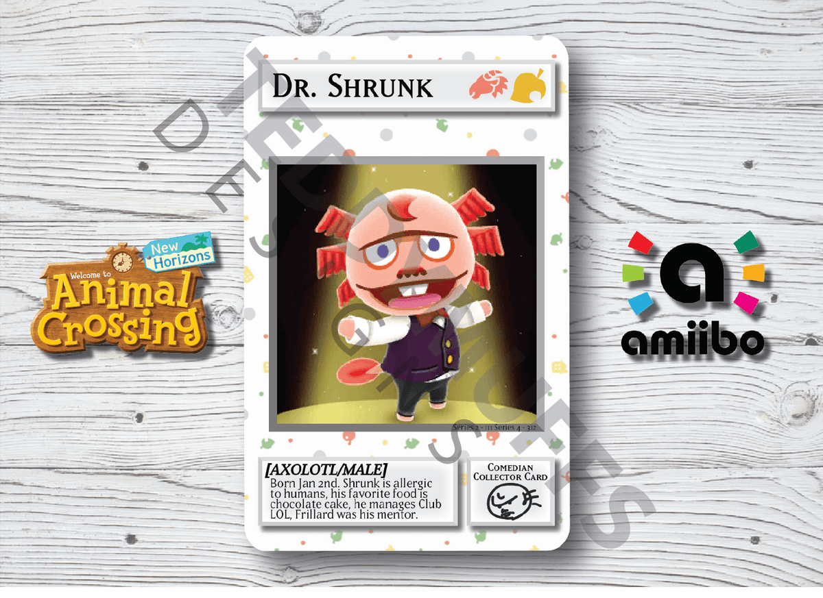 Dr. Shrunk Amiibo Card - Teddymuffs Designs