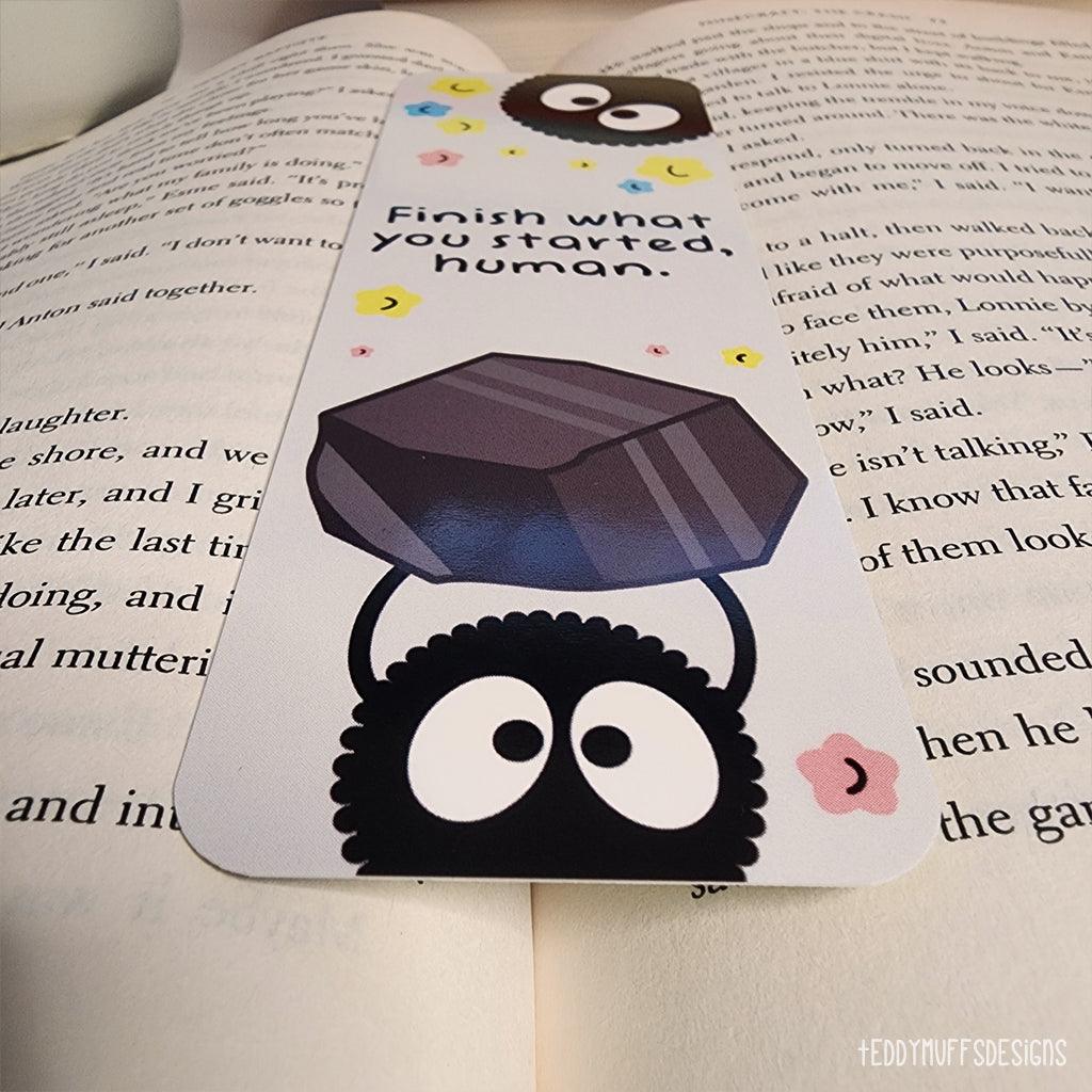 &quot;Finish what you started&quot; Sootsprite Bookmark - Teddymuffs Designs