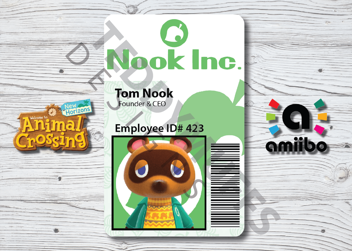 Tom Nook Amiibo Card - Teddymuffs Designs